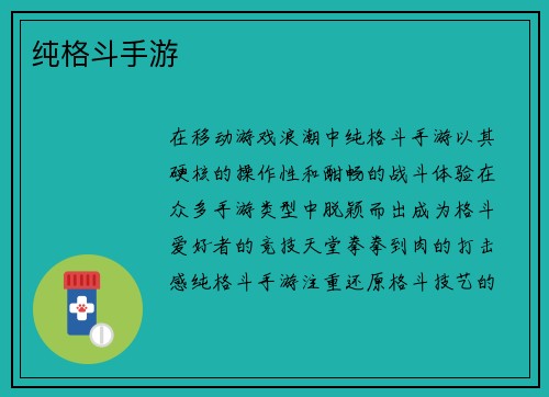 纯格斗手游